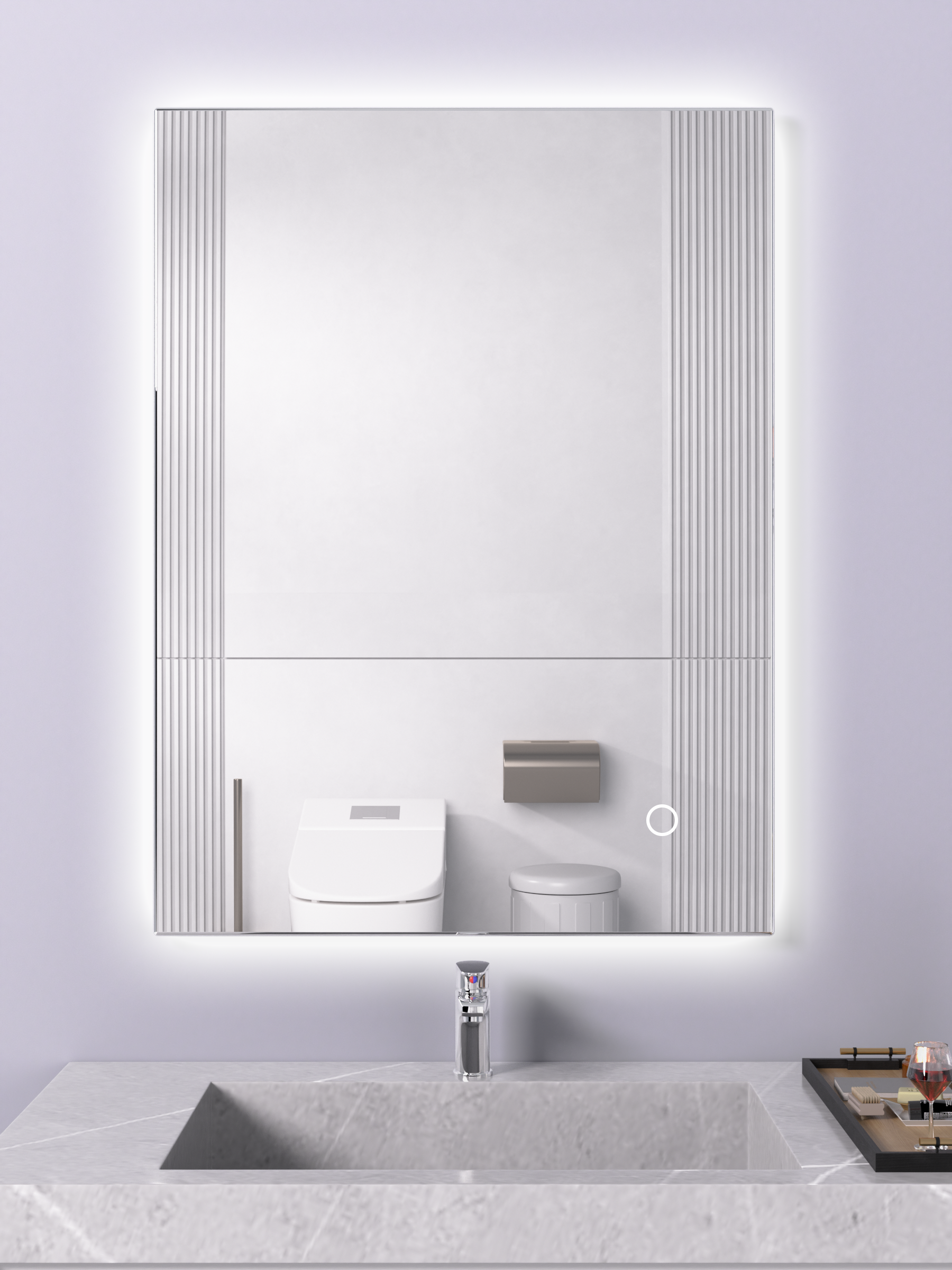 MaxxiBath K-921-S Crisp Visibility LED Mirror with Modern Lighting
